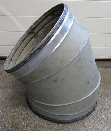 Afzuigkap bocht ø40cm, 45 graden