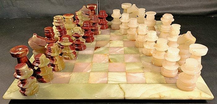 Schaakspel - Gran Tamaño - Marmer, Antiek en Kunst, Curiosa en Brocante