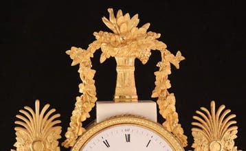 Antieke - Portico pendule - - Verguld brons - 1750-1800