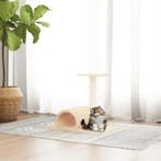 vidaXL Kattenmeubel met tunnel 60x34,5x50 cm crèmekleurig, Verzenden, Nieuw