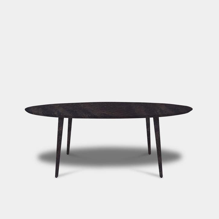 Tafel Ovaal Eikenhout  Konisch  200x100, Huis en Inrichting, Tafels | Eettafels