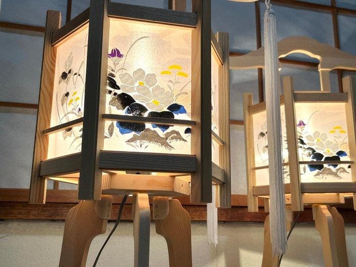 Tafellamp (2) - Hout, Traditionele Japanse Bon-lantaarns –, Antiek en Kunst, Antiek | Overige Antiek