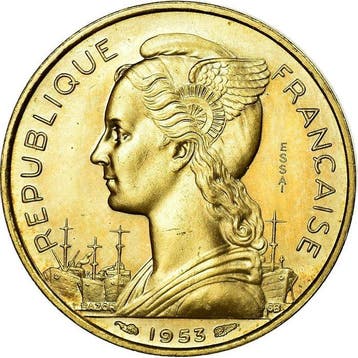 Madagaskar. 10 Francs and 20 Francs 1953 Essai (2 coins), Timbres & Monnaies, Monnaies | Europe | Monnaies non-euro