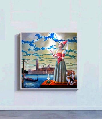 Antonio Pirozzi - Notte magica incantata 2° versione, Antiek en Kunst, Kunst | Schilderijen | Modern