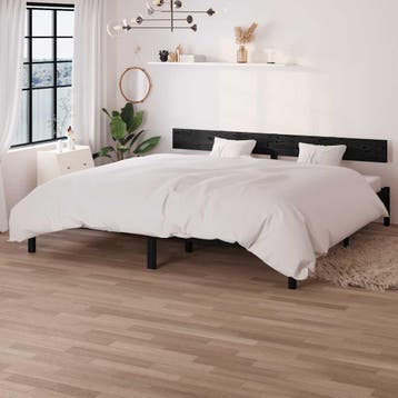 vidaXL Bedframe massief grenenhout zwart 180x200 cm, Verzenden