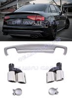 S4 Look Diffuser + Uitlaat sierstukken voor Audi A4 B8.5 (S, Ophalen of Verzenden
