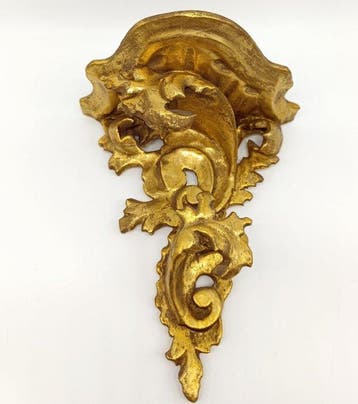 Étagère murale - Feuille dor, Bois