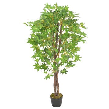 vidaXL Kunstplant met pot esdoorn 120 cm groen, Verzenden