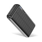 Draadloze Solar Powerbank met 4 Poorten 20.000mAh - LED, Verzenden, Nieuw, Kuulaa