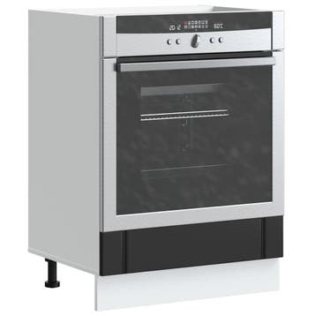 vidaXL Ovenkast Lucca bewerkt hout zwart, Verzenden