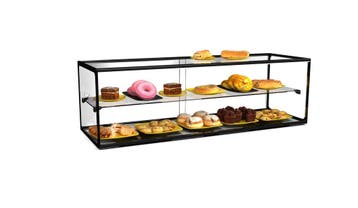Vitrine | Zwart | 2 Schappen | Neutraal | Demonteerbaar |, Verzenden