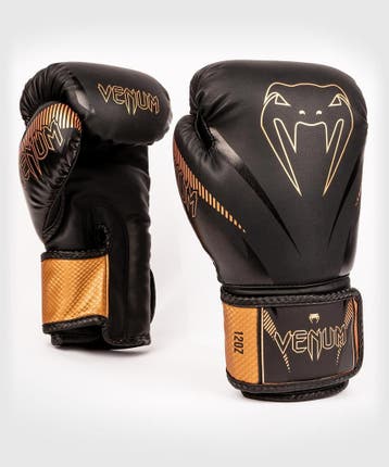 Venum Impact Muay Thai Bokshandschoenen Zwart Brons, Verzenden, Nieuw, Bokshandschoenen