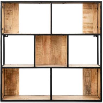Wandrek | NOVA | Hout/IJzer | 800x200x800(h)mm E.R.S., Verzenden, Nieuw in verpakking