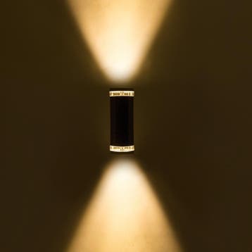 Wandverlichting modern Ambient Up en Down Muurlamp Zilver, Tuin en Terras, Verzenden, Nieuw