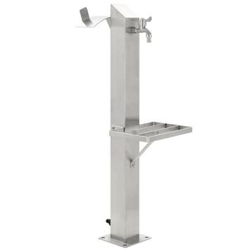 vidaXL Tuinwaterkolom vierkant 95 cm roestvrij staal, Tuin en Terras, Tuinslangen, Verzenden, Nieuw
