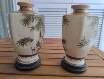 Vase - Faïence - Japon - Satsuma signé par Nikkozan, Antiquités & Art
