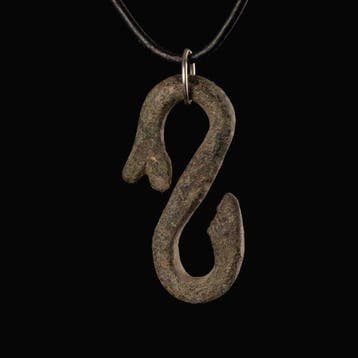 Viking periode Brons Fafnir Amulet Hanger (Zonder