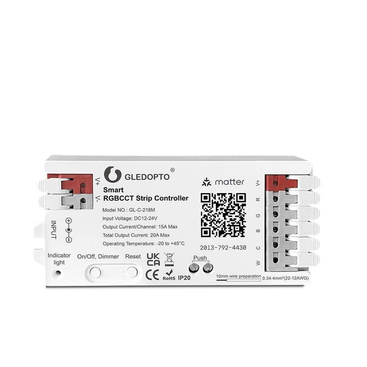 GLEDOPTO GL-C-218M ledcontroller - RGBCCT - wifi (Matter), Hobby & Loisirs créatifs, Composants électroniques, Envoi