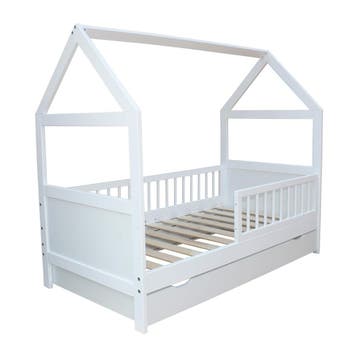 Kinderbed huisje 140cm | Vurenhout | SCANDI Design | NU, Ophalen of Verzenden, Nieuw, Hoogslaper