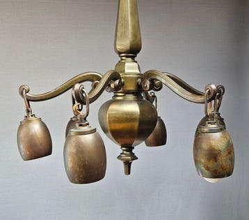 Lustre - Laiton - Arts&Crafts lustre, Huis en Inrichting, Nieuw