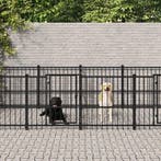 vidaXL Hondenkennel voor buiten 18,77 m² staal, Verzenden, Nieuw