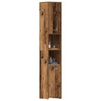 vidaXL Badkamerkast 30x30x183,5 cm bewerkt hout oud, Verzenden, Nieuw
