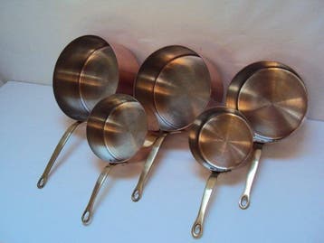 Lot de 5 casseroles - Steelpan (5) - Koper, Messing,