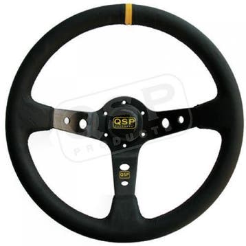 QSP Sportstuur Leder 90mm Diep Deep Dish Zwart B5618, Autos : Divers, Pièces de sport automobile