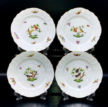 Herend - Exquisite Set of 4 Plates (15,5 cm) - Rothschild