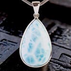 Zilveren hanger met Larimar, GEM-kwaliteit - Larimar - De, Verzamelen