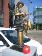 sculptuur, GROOT XXL 60 CM CHIQUE BRONZEN BEELD : PUTTI :, Antiek en Kunst
