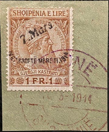 Albanie - « Arrivée du roi W. de Wied, 1914 » ensemble