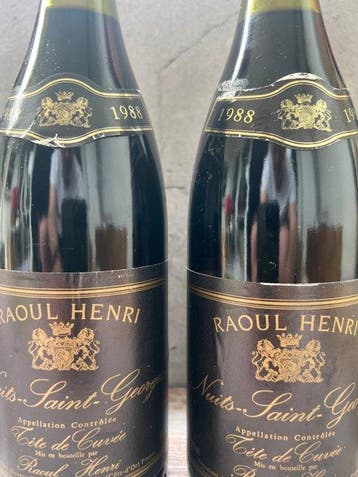 1988 Raoul Henri Tête de Cuvée - Nuits St. Georges - 4, Verzamelen, Nieuw
