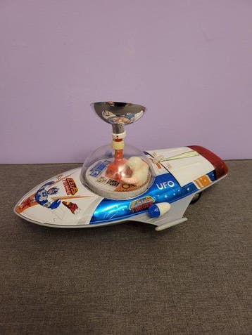 Masudaya - Blikken speelgoed - Zeus Forces Spaceship UFO -