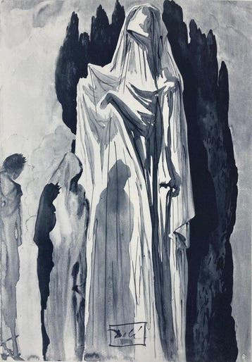 Salvador Dali (1904-1989) - Farinata - La Divine Comedie, Antiquités & Art