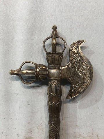 Statue, Five-Pronged Vajra-Axe Phurba - late 20th century -