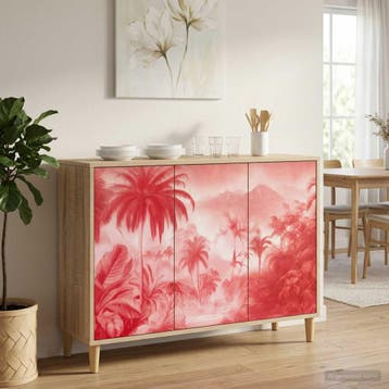 vidaXL Dressoir AACHEN Sonoma 102 x 33 x 75 cm Bewerkt hout, Verzenden