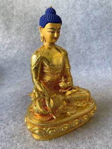 Beeld, Copper Medicine Buddha Statue – Tibetan Buddhist
