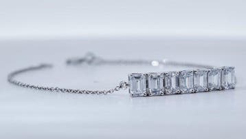 Zonder minimumprijs - Armband - 14 karaat Witgoud - 2.21ct.
