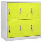 vidaXL Lockerkast 90x45x92,5 cm staal lichtgrijs en groen, Huis en Inrichting, Kasten | Overige, Verzenden, Nieuw