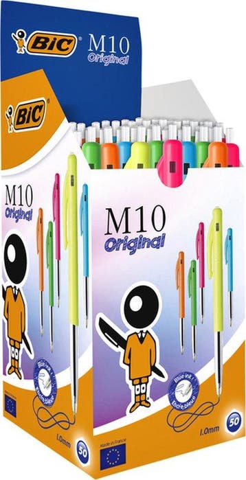BIC M10 balpen Clic Colors doos 50 stuks — gebruikt, Verzenden, Nieuw in verpakking