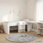 vidaXL Kinderhoogslaper met bureau Wit 80 x 200 cm Bewerkt, Verzenden