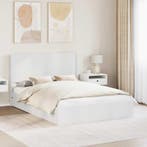 vidaXL Bedframe met opbergruimte en hoofdbord Wit 160 x 200, Huis en Inrichting, Slaapkamer | Bedden, Verzenden, Nieuw