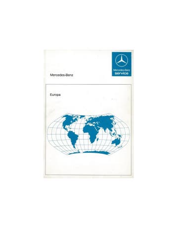 1986 MERCEDES BENZ SERVICE EUROPA HANDLEIDING, Ophalen of Verzenden