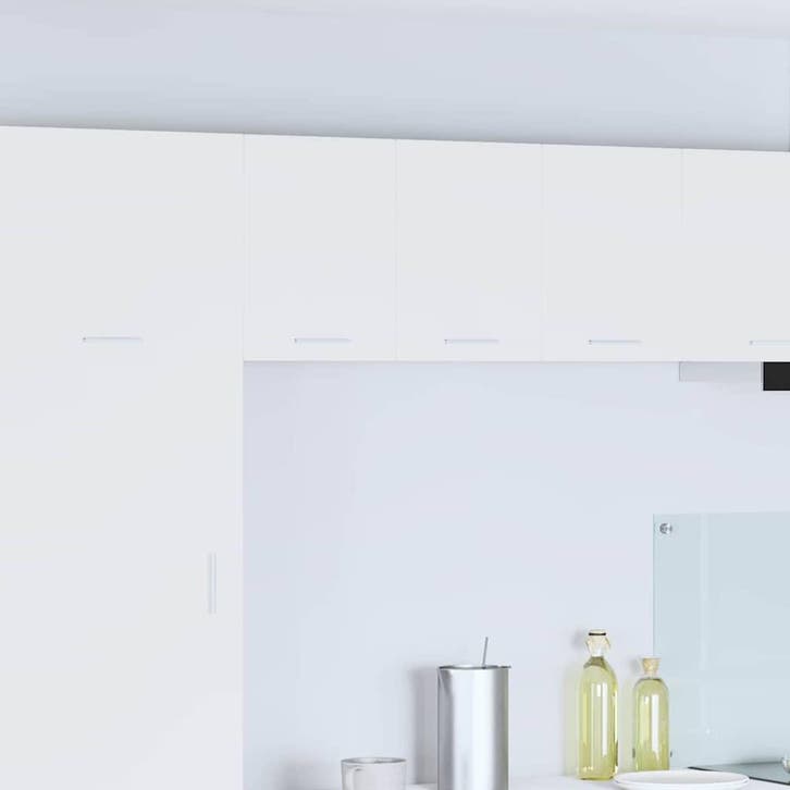vidaXL Hangkast 2 st Wit Bewerkt hout, Maison & Meubles, Armoires | Autre, Envoi
