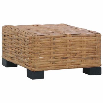 vidaXL Salontafel 47x47x28 cm natuurlijk rattan, Verzenden