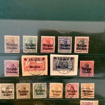Empire allemand - Occupation de la Belgique (1914-1918), Timbres & Monnaies