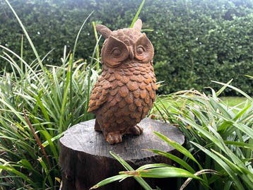 Sculpture, Uil - Oehoe - 17 cm - Fonte