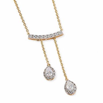 Collier - 14 carats Or jaune - 0.92ct. tw. Diamant, Nieuw