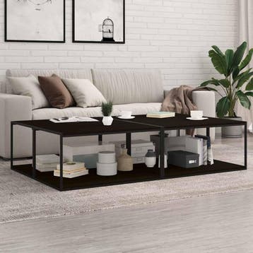 vidaXL Wandschappen 8 st 80x50x1,5 cm bewerkt hout zwart, Huis en Inrichting, Woonaccessoires | Wandplanken en Boekenplanken, Verzenden